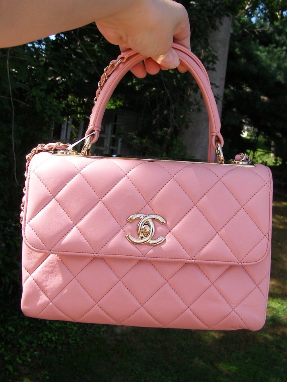 Chanel Trendy Lambskin Pink Top handle and shoulder bag
